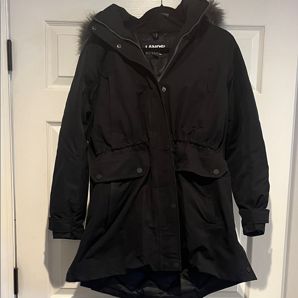 Lands' End Women's Black Parka Jacket